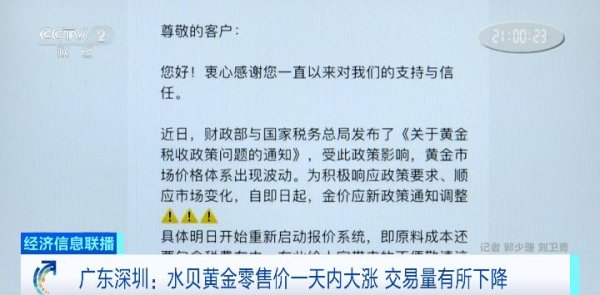 汇发网 深圳水贝黄金零售价一天内大涨，交易量有所下降！记者探访→